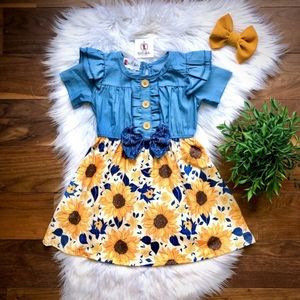 Sunflower Denim Dress